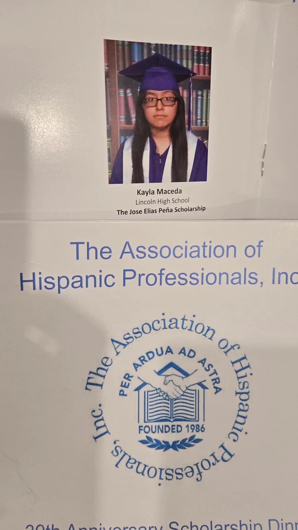 Reconocimiento de la beca José Elías Peña en Nueva York